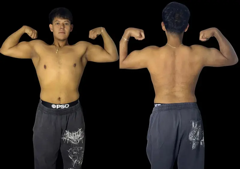 Transformacion de alumno - frente y espalda